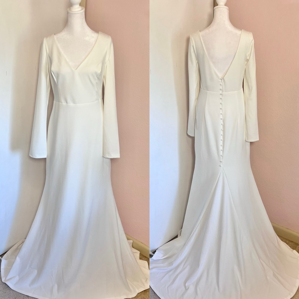 Lulus Feeling of Forever White Long Sleeve Mermaid Maxi Dress - Picture 2 of 14